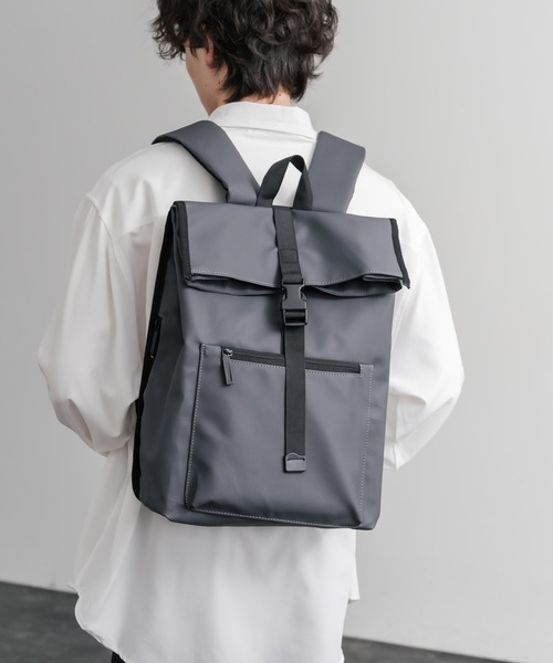 Rocky Monroe(ロッキーモンロー)の「ロールトップアーバンフラップデイパック/バックパック/リュック(バックパック/リュック・メンズ・ライトグレー/ブラック/グレー・FREE)」の19枚目の写真