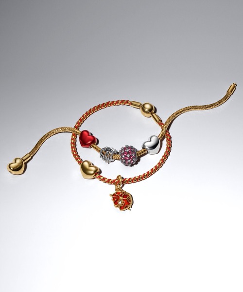 PANDORA（パンドラ）の「レッド コード スネークチェーン ブレスレット（ブレスレット・レディース・イエローゴールド・18cm/17cm/16cm）」の4枚目の写真