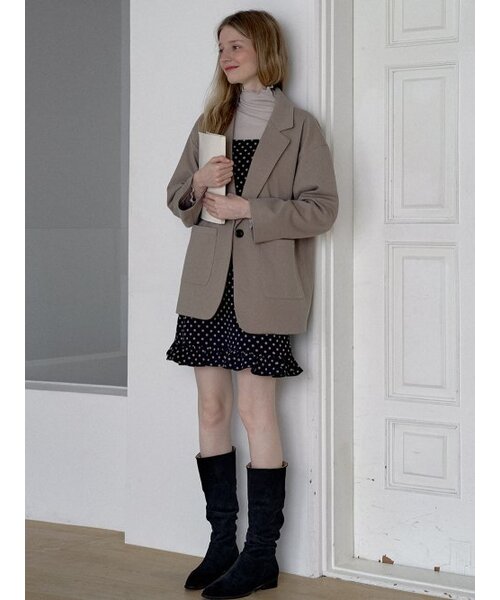 AVANT-G(アバン)の「Frill Mini Dot Sleeveless Dress - NAVY(ワンピース・レディース・その他・FREE)」の6枚目の写真