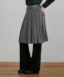 BELLOL（ベロエル）の「プリーツラップミディスカートグレー（スカート）」