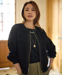 自由区（ジユウク）の「テープエンブロイダリー ブルゾン（ブルゾン）」