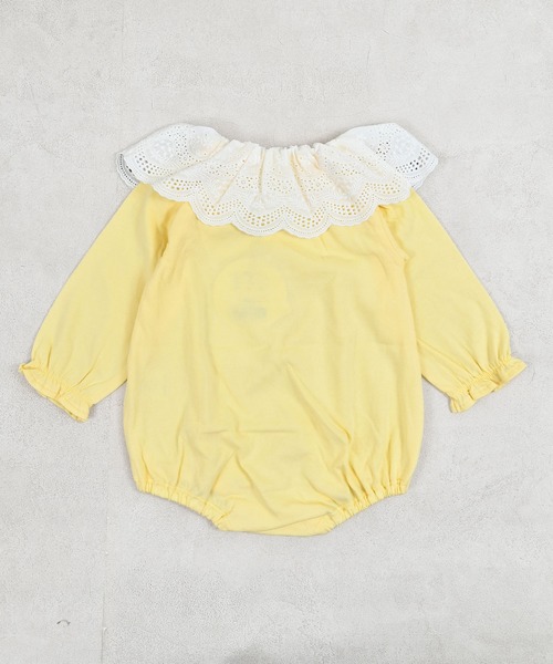 LaStella（ラステラ）の「スカラップカラーバルーンボディシャツ（ロンパース・キッズ・オフホワイト/イエロー・70/80）」の15枚目の写真