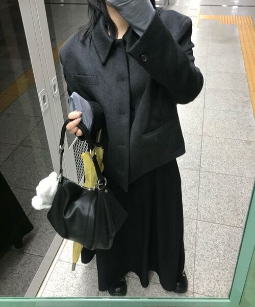 TRIP LE SENS（トリップ ル センス）の「[F/W]カスタムウールカラー隠しスナップブレザー_チャコール（テーラードジャケット・メンズ・チャコール・M/L）」の3枚目の写真