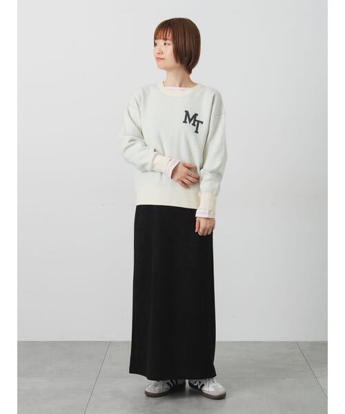 Lugnoncure（ルノンキュール）の「ロゴアソートジャカードニット（ニット/セーター・レディース・イエロー/ネイビー/グレー/オフホワイト・F）」の8枚目の写真