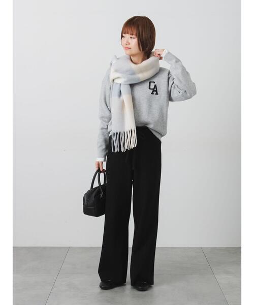 Lugnoncure（ルノンキュール）の「ロゴアソートジャカードニット（ニット/セーター・レディース・イエロー/ネイビー/グレー/オフホワイト・F）」の11枚目の写真