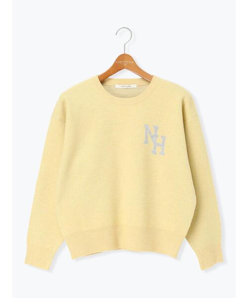 Lugnoncure（ルノンキュール）の「ロゴアソートジャカードニット（ニット/セーター・レディース・イエロー/ネイビー/グレー/オフホワイト・F）」の20枚目の写真