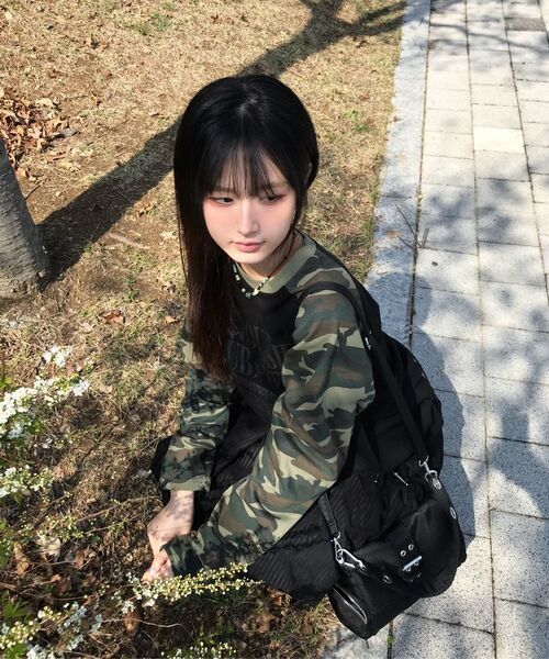 VENHIT(ベンヒット)の「アウトサイドクラブ カモ レグラン ロングスリーブ(Tシャツ/カットソー・レディース・ブラック/アイボリー・MEDIUM/LARGE/X-LARGE)」の15枚目の写真
