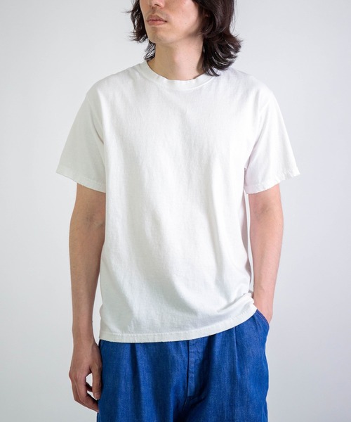 DOMINGO SELECT（ドミンゴセレクト）の「[moojimooji]  オーバーダイ クラシックサイズTシャツ（Tシャツ/カットソー・メンズ・ネイビー/ベージュ/ブラック/アイボリー・L/M）」の2枚目の写真