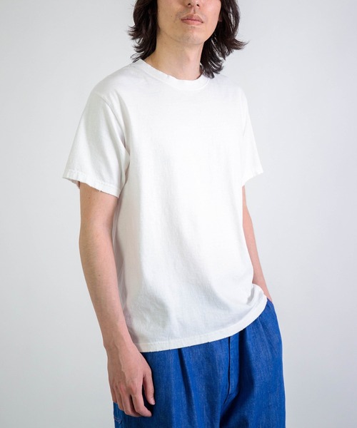 DOMINGO SELECT（ドミンゴセレクト）の「[moojimooji]  オーバーダイ クラシックサイズTシャツ（Tシャツ/カットソー・メンズ・ネイビー/ベージュ/ブラック/アイボリー・L/M）」の17枚目の写真
