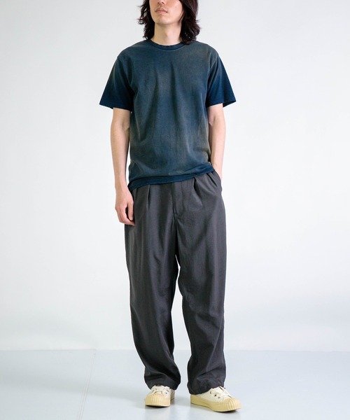 DOMINGO SELECT（ドミンゴセレクト）の「[moojimooji]  オーバーダイ クラシックサイズTシャツ（Tシャツ/カットソー・メンズ・ネイビー/ベージュ/ブラック/アイボリー・L/M）」の6枚目の写真