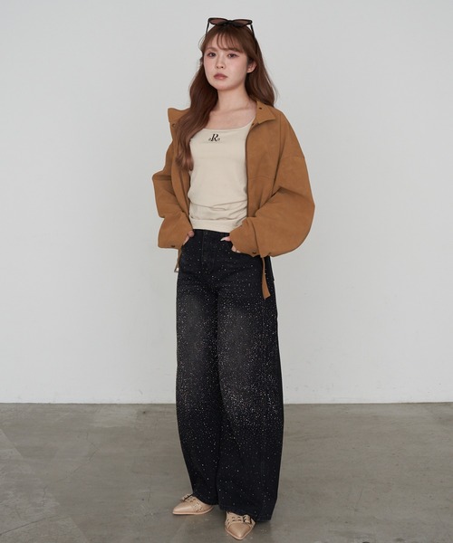 RAY CASSIN（レイカズン）の「スイングトップ（その他アウター・レディース・ダークブラウン/ベージュ/ベージュ系その他2・FREE）」の9枚目の写真