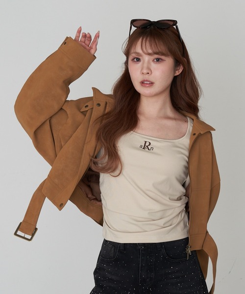 RAY CASSIN（レイカズン）の「スイングトップ（その他アウター・レディース・ダークブラウン/ベージュ/ベージュ系その他2・FREE）」の5枚目の写真