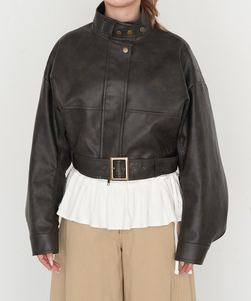 RAY CASSIN（レイカズン）の「スイングトップ（その他アウター・レディース・ベージュ/ダークブラウン/ベージュ系その他2・FREE）」の16枚目の写真