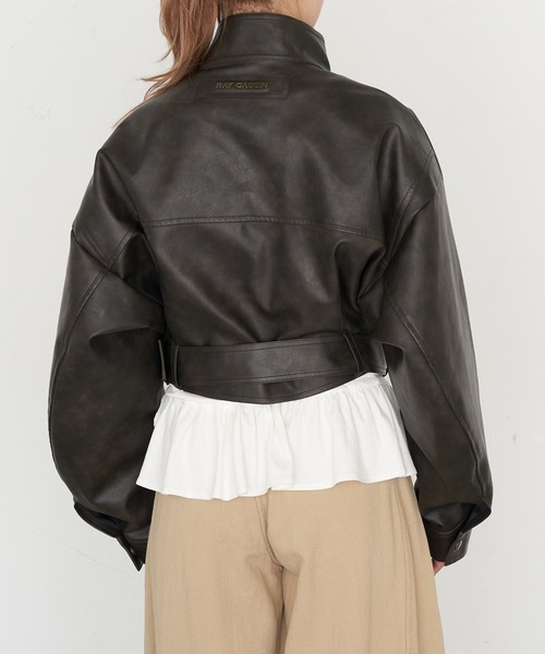 RAY CASSIN（レイカズン）の「スイングトップ（その他アウター・レディース・ベージュ/ダークブラウン/ベージュ系その他2・FREE）」の18枚目の写真