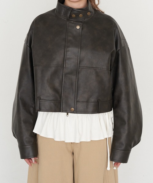 RAY CASSIN（レイカズン）の「スイングトップ（その他アウター・レディース・ベージュ/ダークブラウン/ベージュ系その他2・FREE）」の15枚目の写真