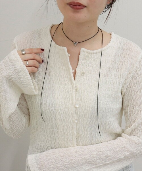 fredy emue（フレディエミュ）の「モチーフトップアジャストコードチョーカー（チョーカー・レディース・ブラック/ブラウン・FREE）」の5枚目の写真