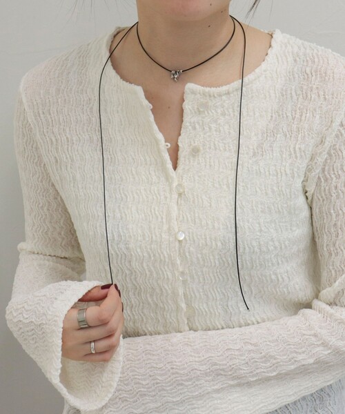 fredy emue（フレディエミュ）の「モチーフトップアジャストコードチョーカー（チョーカー・レディース・ブラック/ブラウン・FREE）」の6枚目の写真