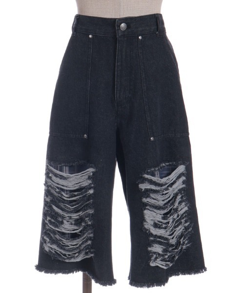 NIBBLE POISON(ニブルポイズン)の「チェックダメージハーフPT(その他パンツ・レディース・ブラック・MEDIUM)」の17枚目の写真