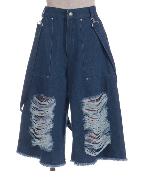 NIBBLE POISON(ニブルポイズン)の「チェックダメージハーフPT(その他パンツ・レディース・ブラック・MEDIUM)」の20枚目の写真