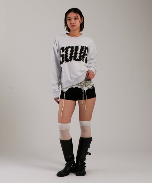 Sourcream（サワークリーム）の「【UNISEX】Sourcream スタッズクルースウェット（スウェット・レディース・ホワイト/ブルー/ネイビー・SMALL/MEDIUM）」の6枚目の写真