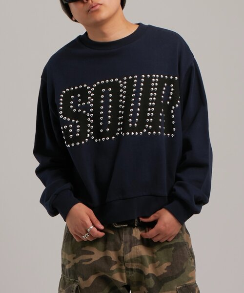 Sourcream（サワークリーム）の「【UNISEX】Sourcream スタッズクルースウェット（スウェット・レディース・ホワイト/ブルー/ネイビー・SMALL/MEDIUM）」の10枚目の写真