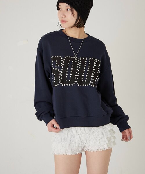 Sourcream（サワークリーム）の「【UNISEX】Sourcream スタッズクルースウェット（スウェット・レディース・ホワイト/ブルー/ネイビー・SMALL/MEDIUM）」の17枚目の写真