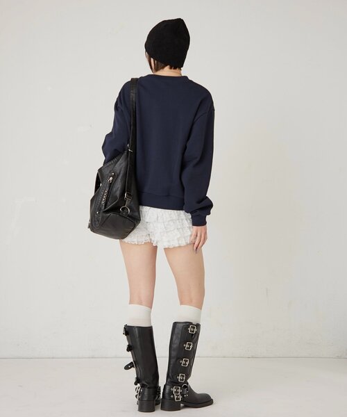 Sourcream（サワークリーム）の「【UNISEX】Sourcream スタッズクルースウェット（スウェット・レディース・ホワイト/ブルー/ネイビー・SMALL/MEDIUM）」の20枚目の写真