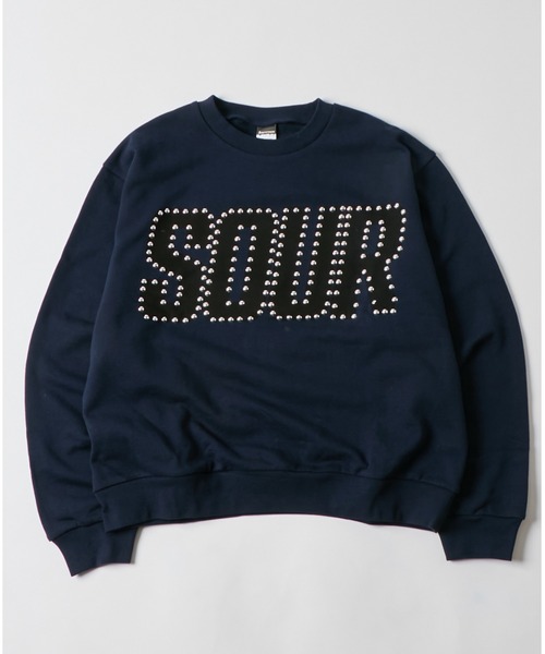 Sourcream（サワークリーム）の「【Sourcream】 SOURスタッズクルースウェット（スウェット・メンズ・ホワイト/ブルー/ネイビー・SMALL/MEDIUM）」の2枚目の写真