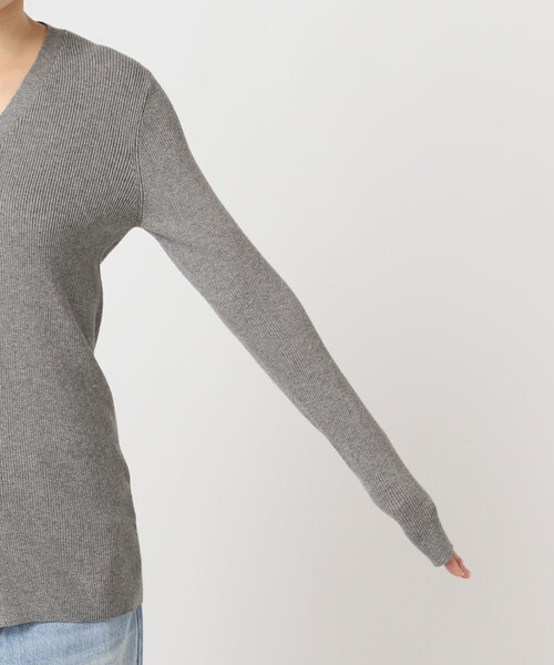 plage（プラージュ）の「《追加》floche rib カーディガン（カーディガン/ボレロ・レディース・チャコールグレー/アイボリー・FREE）」の20枚目の写真