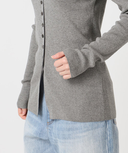 plage（プラージュ）の「《追加》floche rib カーディガン（カーディガン/ボレロ・レディース・チャコールグレー/アイボリー・FREE）」の21枚目の写真