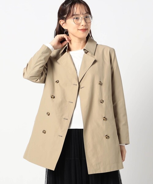 Grand PARK（グランドパーク）の「ミディ丈 ベーシックトレンチコート（トレンチコート・レディース・カーキ/ベージュ/ネイビー・M/L）」の2枚目の写真