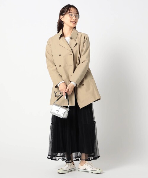 Grand PARK（グランドパーク）の「ミディ丈 ベーシックトレンチコート（トレンチコート・レディース・カーキ/ベージュ/ネイビー・M/L）」の4枚目の写真