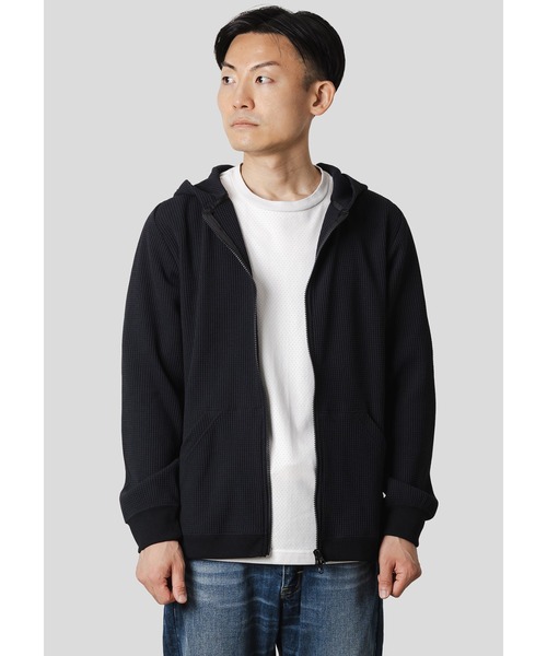 narifuri（ナリフリ）の「マルチワッフルジップパーカー（パーカー・メンズ・ターコイズブルー/ブラック/チャコール/ライトグレー・SMALL/MEDIUM/LARGE/X-LARGE）」の7枚目の写真