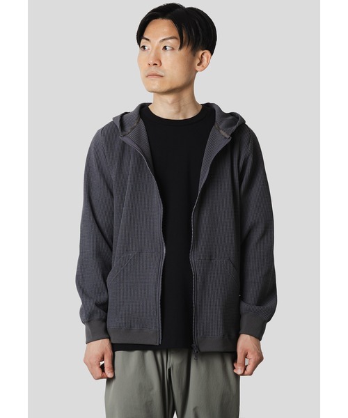 narifuri（ナリフリ）の「マルチワッフルジップパーカー（パーカー・メンズ・ターコイズブルー/ブラック/チャコール/ライトグレー・SMALL/MEDIUM/LARGE/X-LARGE）」の9枚目の写真