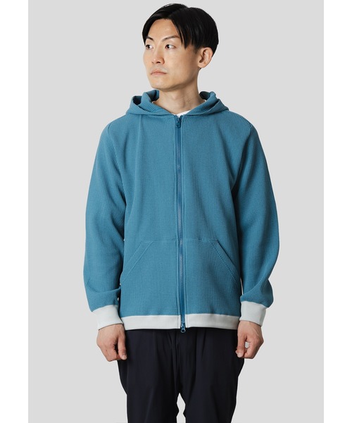 narifuri（ナリフリ）の「マルチワッフルジップパーカー（パーカー・メンズ・ターコイズブルー/ブラック/チャコール/ライトグレー・SMALL/MEDIUM/LARGE/X-LARGE）」の11枚目の写真