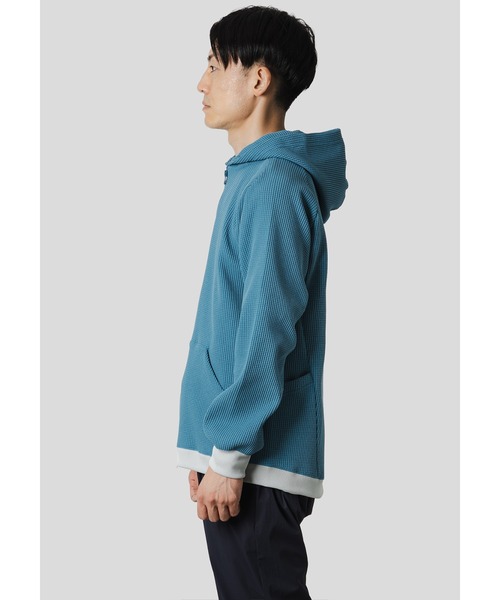 narifuri（ナリフリ）の「マルチワッフルジップパーカー（パーカー・メンズ・ターコイズブルー/ブラック/チャコール/ライトグレー・SMALL/MEDIUM/LARGE/X-LARGE）」の12枚目の写真