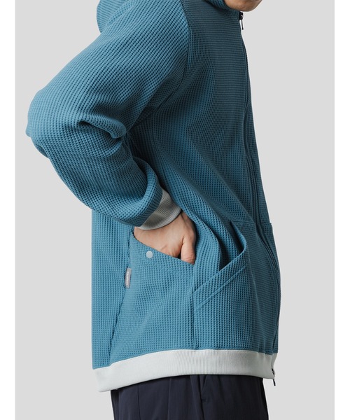 narifuri（ナリフリ）の「マルチワッフルジップパーカー（パーカー・メンズ・ターコイズブルー/ブラック/チャコール/ライトグレー・SMALL/MEDIUM/LARGE/X-LARGE）」の14枚目の写真