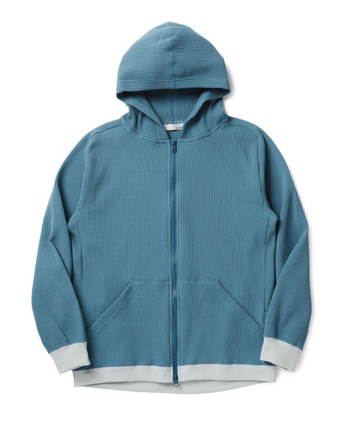 narifuri（ナリフリ）の「マルチワッフルジップパーカー（パーカー・メンズ・ターコイズブルー/ブラック/チャコール/ライトグレー・SMALL/MEDIUM/LARGE/X-LARGE）」の15枚目の写真
