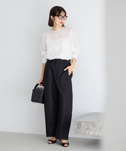 新色/WEB限定/追加2》ラミーリヨセルノーカラーブラウス（シャツ