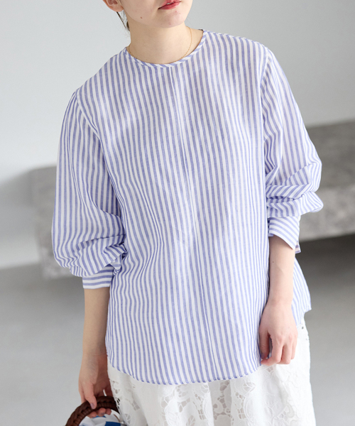 新色/WEB限定/追加2》ラミーリヨセルノーカラーブラウス（シャツ