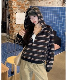 ニット/セーター パーカー ニット ジップ セーター」に該当する