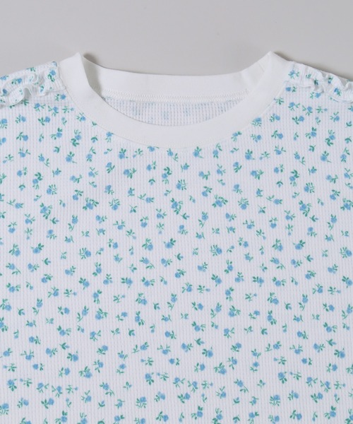WC（ダブル シー）の「フリルラインリトルフラワーワッフルロンT（Tシャツ/カットソー・レディース・ピンク/サックスブルー・FREE）」の16枚目の写真