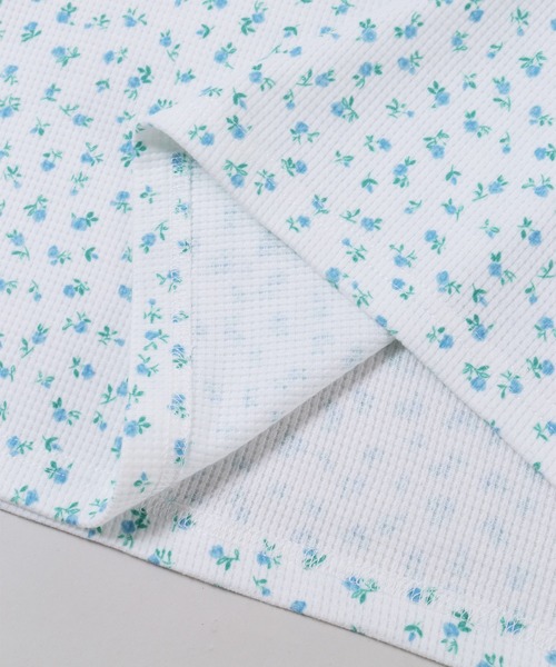 WC（ダブル シー）の「フリルラインリトルフラワーワッフルロンT（Tシャツ/カットソー・レディース・ピンク/サックスブルー・FREE）」の19枚目の写真