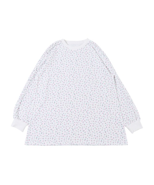 WC（ダブル シー）の「フリルラインリトルフラワーワッフルロンT（Tシャツ/カットソー・レディース・ピンク/サックスブルー・FREE）」の15枚目の写真