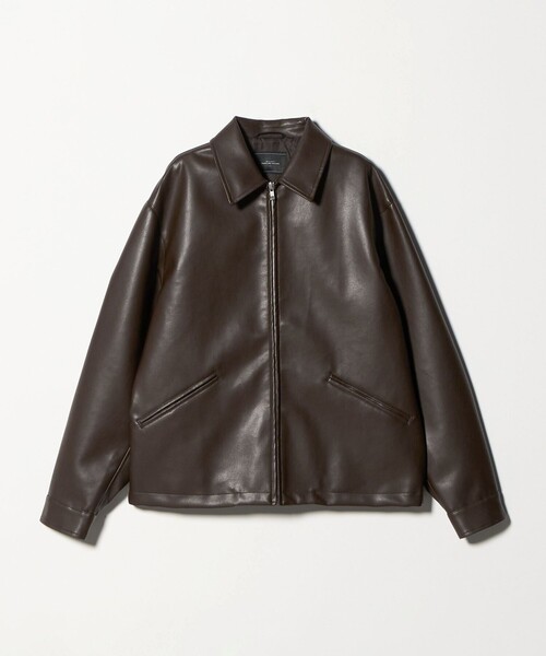 レザーライク ジップ ブルゾン（ブルゾン）｜green label relaxing