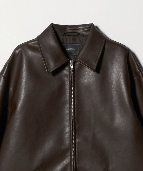 レザーライク ジップ ブルゾン（ブルゾン）｜green label relaxing
