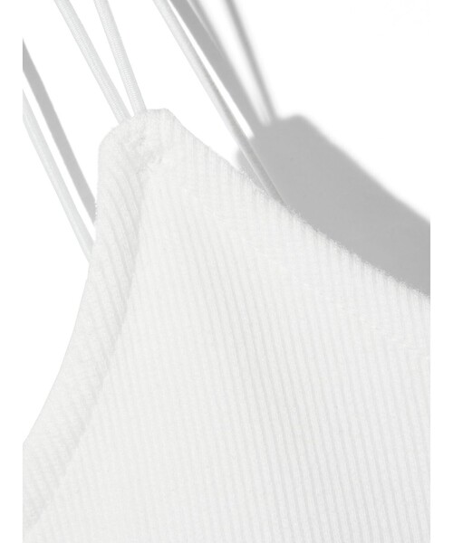 MIDIUMISOLID（ミディウミソリッド）の「MIDIUMISOLID for Ladies パッド入りキャミソール（Tシャツ/カットソー・レディース・ブラック/オフホワイト/ブラウン・FREE）」の5枚目の写真