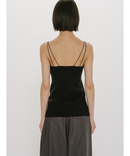 MIDIUMISOLID（ミディウミソリッド）の「MIDIUMISOLID for Ladies パッド入りキャミソール（Tシャツ/カットソー・レディース・ブラック/オフホワイト/ブラウン・FREE）」の10枚目の写真