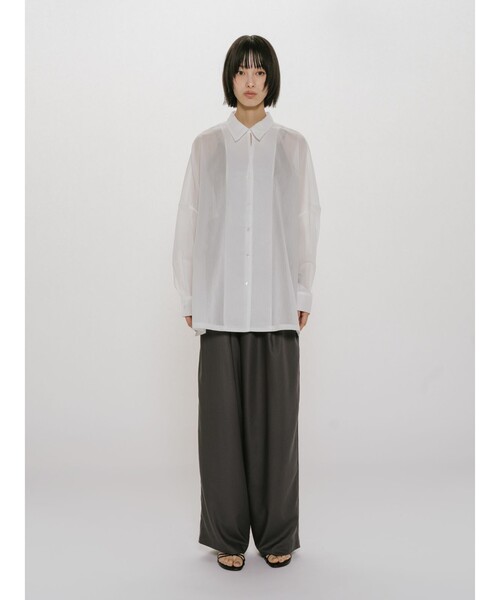 MIDIUMISOLID（ミディウミソリッド）の「MIDIUMISOLID for Ladies パッド入りキャミソール（Tシャツ/カットソー・レディース・ブラック/オフホワイト/ブラウン・FREE）」の11枚目の写真