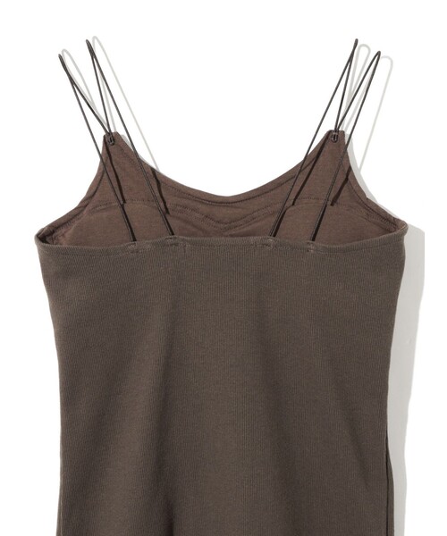 MIDIUMISOLID（ミディウミソリッド）の「MIDIUMISOLID for Ladies パッド入りキャミソール（Tシャツ/カットソー・レディース・ブラック/オフホワイト/ブラウン・FREE）」の16枚目の写真